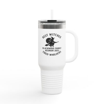 Blackwood Family Reunion Insulated Travel Mug - Best Witches, Tired Warlocks