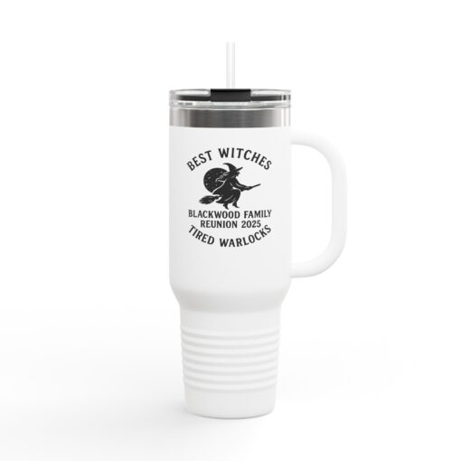 Blackwood Family Reunion Insulated Travel Mug - Best Witches, Tired Warlocks